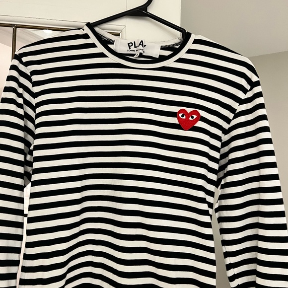 Comms Des Garçons x PLAY Striped Long sleeve - Picture 1 of 4
